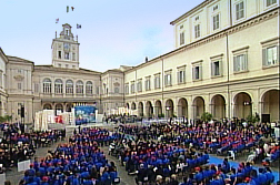 Il cortile del Palazzo del Quirinale